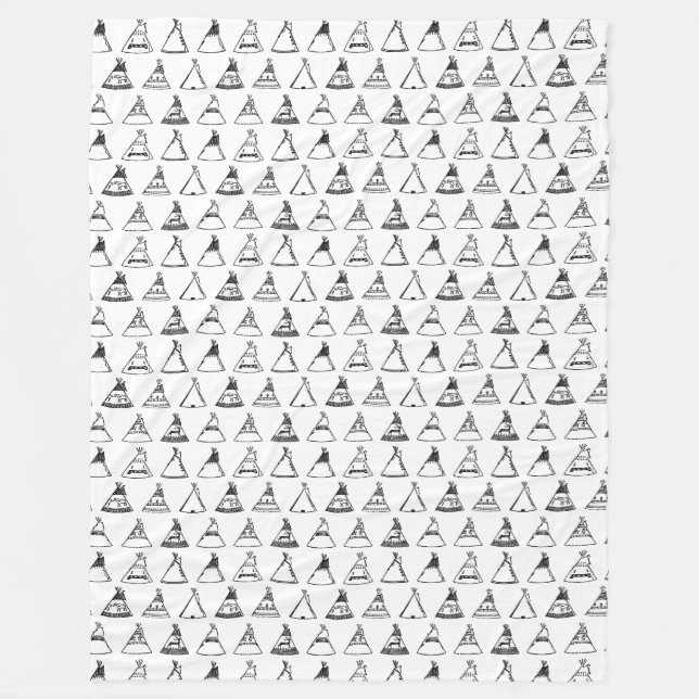 Cobertor De Velo Native American Tipi Tents CUSTOM COR (Frente)