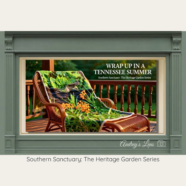 Cobertor De Velo Native Butterfly Weed & Hummingbird Throw (Criador carregado)