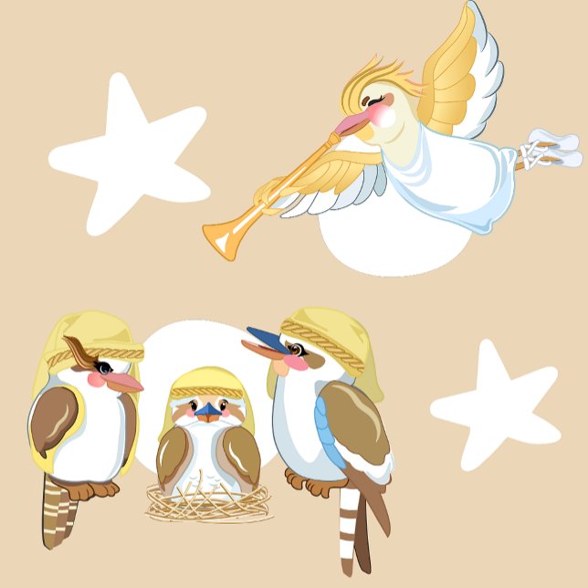 Cobertor De Velo Natividade de Natal Kookaburra (Criador carregado)