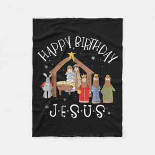 Cobertor De Velo Natividade Feliz Aniversário Jesus Natal Natividad