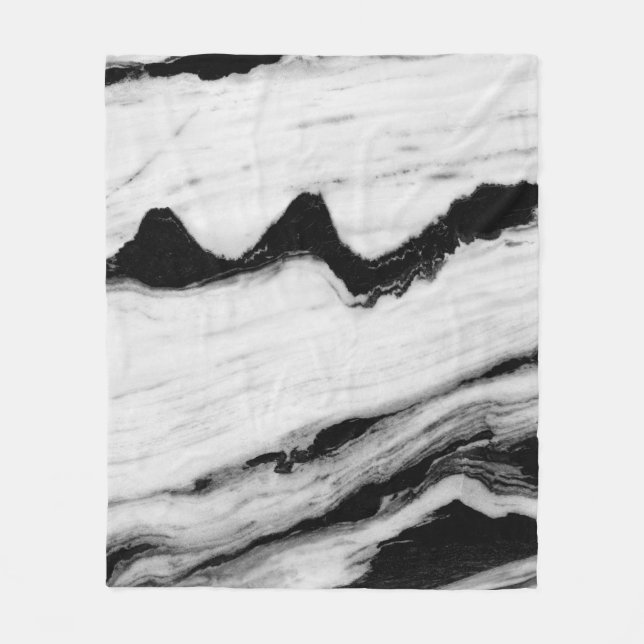 Cobertor De Velo natural black and white marble texture, luxurious  (Frente)