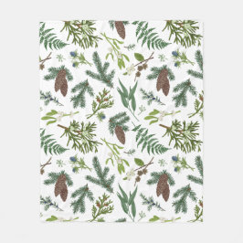 Cobertor De Velo Natureza e Ilustração da Floresta da Aquarela