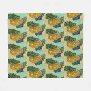Cobertor De Velo Natureza Morta de Van Gogh Laranjas Limões Luvas A