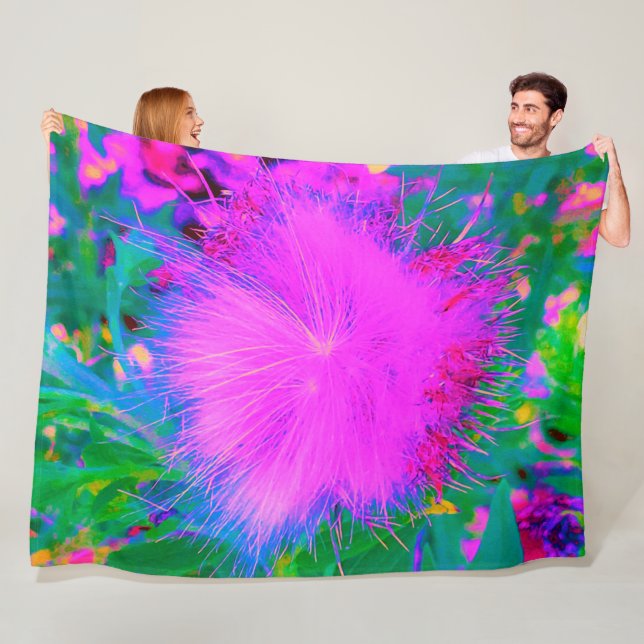 Cobertor De Velo Natureza Psicodélica Milkweed Roxo Ultra-Violeta (In Situ)
