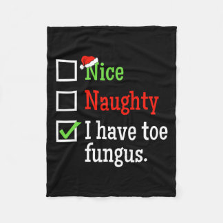 Cobertor De Velo Naughly Nice List Feia Natal Engraçado Fungo Toe F