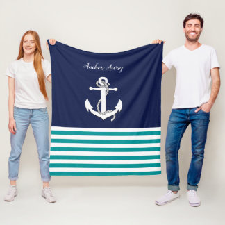 Cobertor De Velo Náutico, branco-vela/âncora para fora/aqua/azul-ma