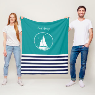 Cobertor De Velo Náutico branco-vela/vela/marinho/azul-aqua