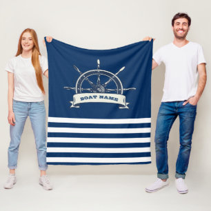 Cobertor De Velo Náutico, Roda de Barco, Listras Azul-Marinho