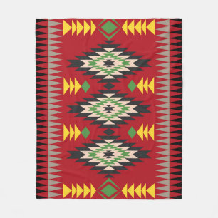 Cobertor De Velo Navajo Design Pattern-1 Fleece Blanket