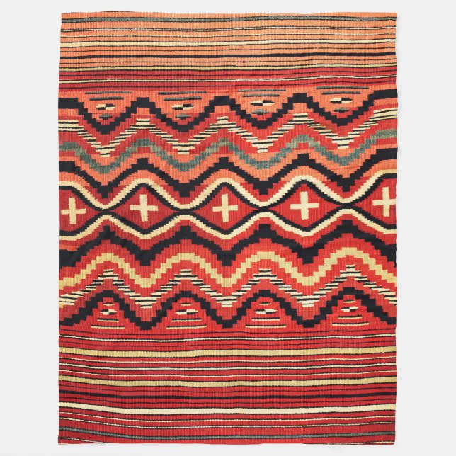 COBERTOR DE VELO NAVAJO INDIANO BLANKET DE 1800 (Frente)