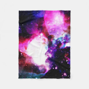 Cobertor De Velo Nebula Galáxia Rosa Púrpura Azul