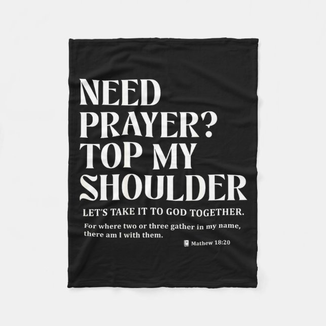 Cobertor De Velo Need Prayer Tap My Shoulder Bible Verse Christian  (Frente)
