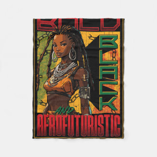Cobertor De Velo Negra Afrofuturista Negra Ousada, Mulher Negra For