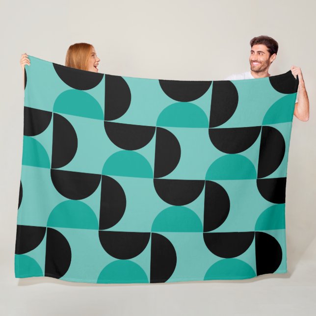 Cobertor De Velo Negra e menta moderna do século médio (In Situ)