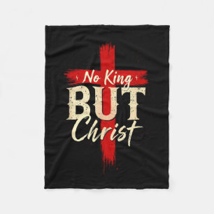 Cobertor De Velo Nenhum Rei Além de Cristo Ousada Cruz Fé Baseada R
