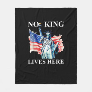 Cobertor De Velo Nenhum Rei Vive na Bandeira da Liberdade Patriótic