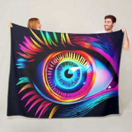 Cobertor De Velo Neon Eye Dream