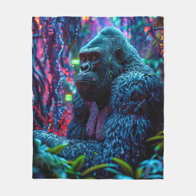 Cobertor De Velo Neon Gorilla (Frente)
