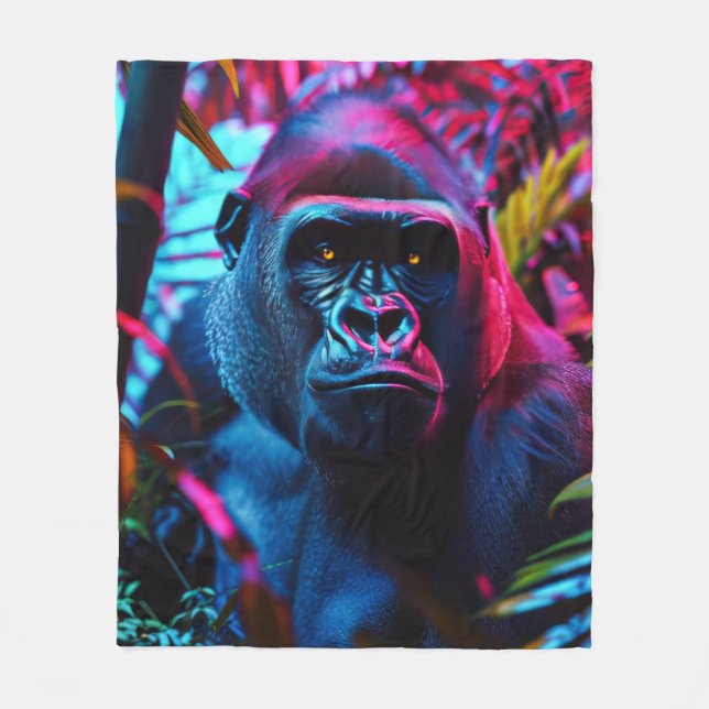 Cobertor De Velo Neon Gorilla (Frente)