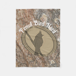 Cobertor De Velo Nerd de aves orgulhosas Silhouette Castanho Russo