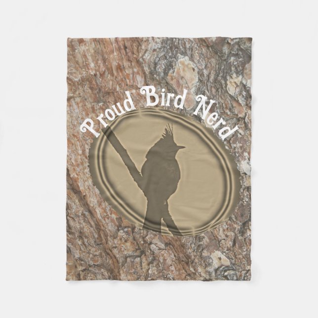 Cobertor De Velo Nerd de aves orgulhosas Silhouette Castanho Russo (Frente)