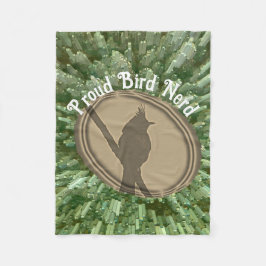 Cobertor De Velo Nerd de aves orgulhosas Silhouette Castanho Verde