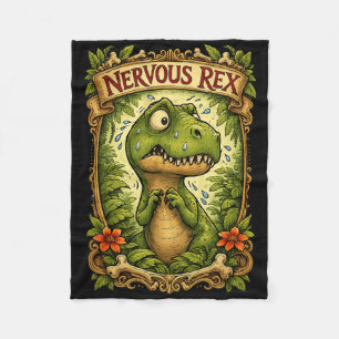 Cobertor De Velo Nervoso Rex - Tiranossauro Engraçado