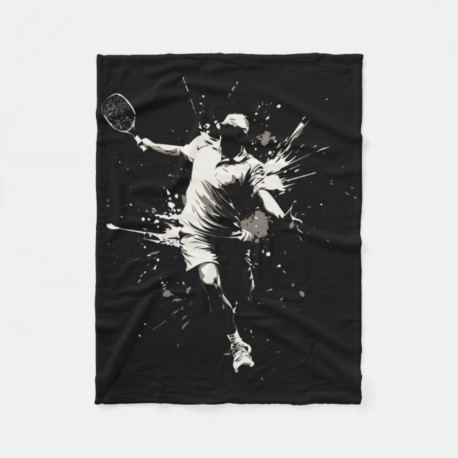 Cobertor De Velo Netday Court Game Paint Splash Dminton Player (Frente)