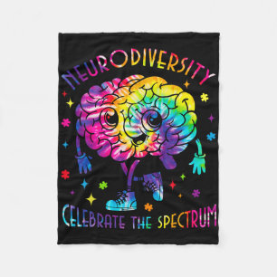 Cobertor De Velo Neurodiversidade Cérebro Autismo Sensibilização e 