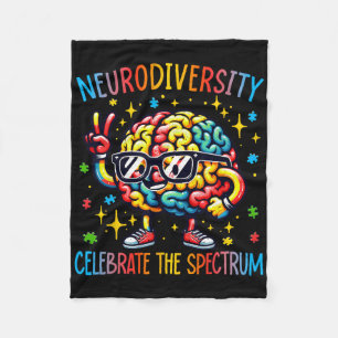 Cobertor De Velo Neurodiversidade Cérebro Autismo Sensibilização e 