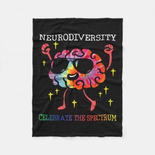 Cobertor De Velo Neurodiversidade Cérebro Autismo Sensibilização e