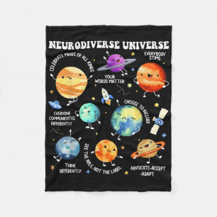 Cobertor De Velo Neurodiversificada Universo Neurodiversidade Autis