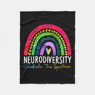 Cobertor De Velo Neurodiversity Autismo Espectro Asd Adhd Arco-Íris