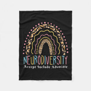 Cobertor De Velo Neurodiversity Rainbow Accept Advocate Autismo Do 