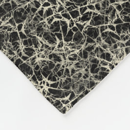 Cobertor De Velo Neurônios de rede em preto - padrão perfeito.