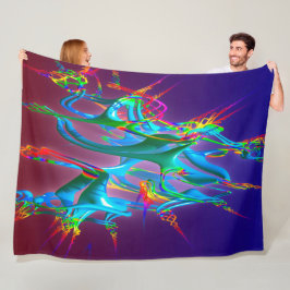 Cobertor De Velo Neurons Connection Fleece Blanket