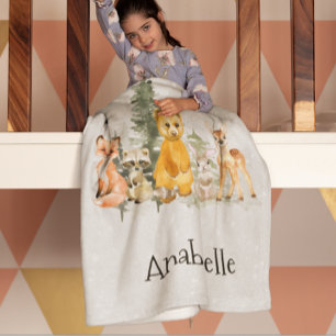 Cobertor De Velo Neve Feriada Adorável De Animais Da Floresta