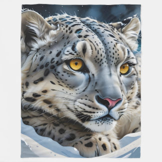Cobertor De Velo Neve Leopardo Fleece Blanket