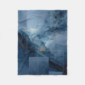 Cobertor De Velo Nevoeiro Geométrico Abstrato Azul Turquesa Enquadr