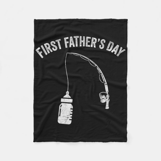 Cobertor De Velo New Dad Fisherman, First Fathers Day Fishing Dad  (Frente)