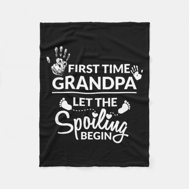 Cobertor De Velo New First Time Grandpa Let The Siling Begin Gift  (Frente)
