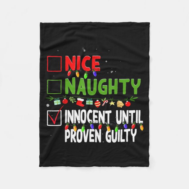 Cobertor De Velo Nice Naughty Innocent Until Proven Guilty Family C (Frente)