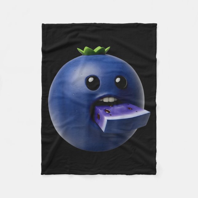 Cobertor De Velo Niche Fruits Funny Blueberry Meme Brainrot Surreal (Frente)