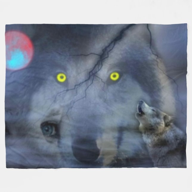 COBERTOR DE VELO NIGHT WOLF (Frente (Horizontal))