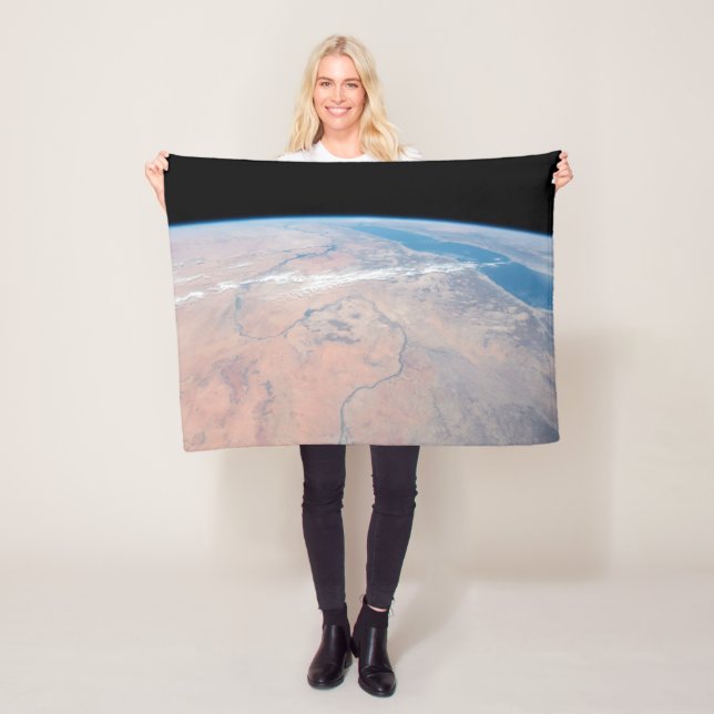 Cobertor De Velo Nile River Winding Para Baixo Ao Lado Do Mar Verme (In Situ)