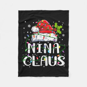 Cobertor De Velo Nina Claus Christmas Santa Hat Matando Família Xma