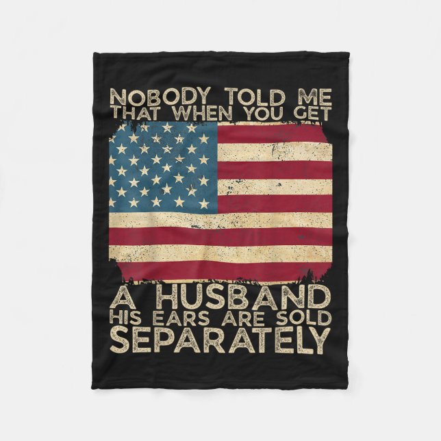 Cobertor De Velo Ninguém Me Disse Que Quando Você Tem Um Marido Seu (Frente)