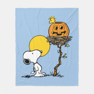 Cobertor De Velo Ninho de Snoopy & Woodstock com Jack O' Lanterna