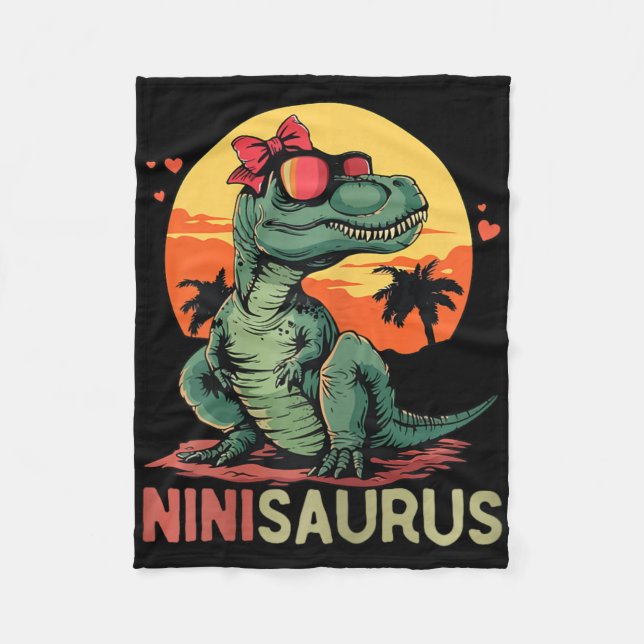 Cobertor De Velo Ninisaurus Dino Dinossauro Nini-saurus T-rex Mãe (Frente)