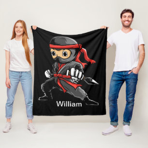 Cobertor De Velo Ninja Fleece Blanket Personalizado